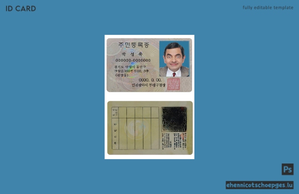 Korea ID, Version 2 – Beispielvorschau